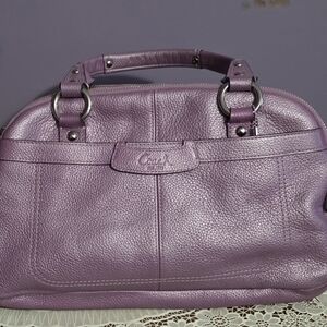 Coach Lavender Leather Satchel
